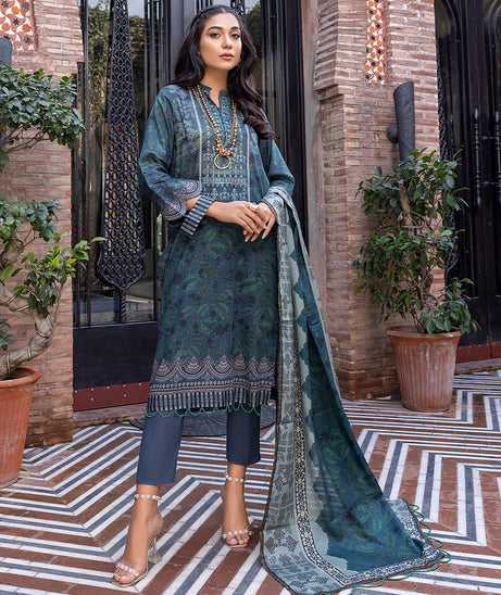 Sana & Sara Print Lawn`22 D#07 D Grey
