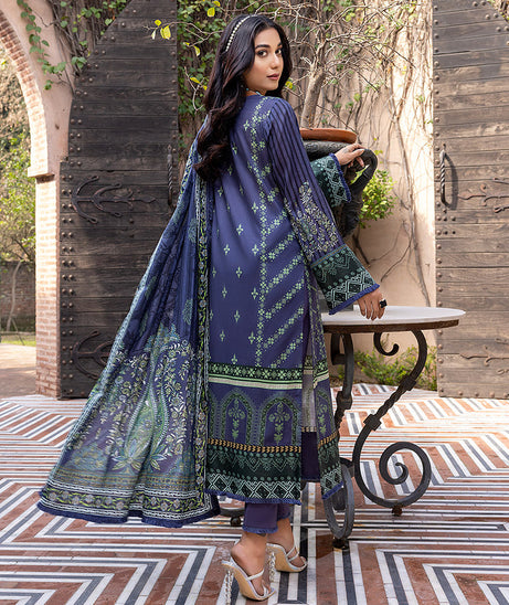 Sana & Sara Print Lawn`22 D#20 Blue