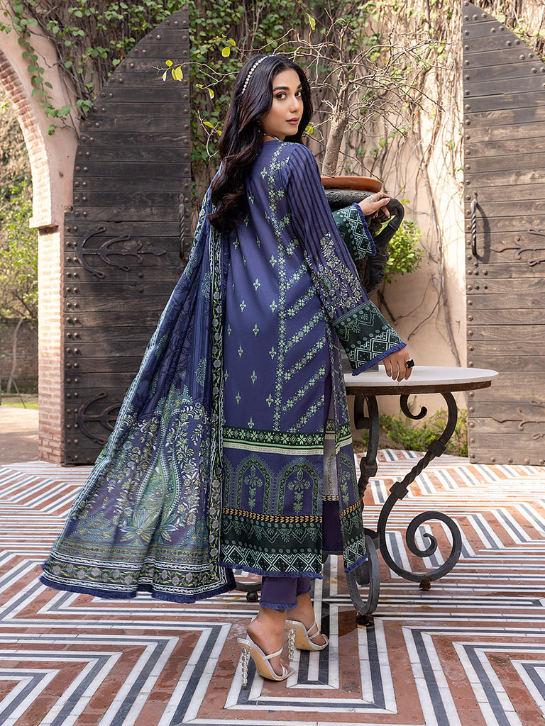 Sana & Sara Print Lawn`22 D#20 Blue