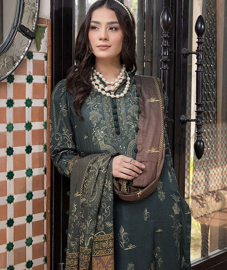 Sana &amp; Sara Print Lawn`22 D#13 D Green