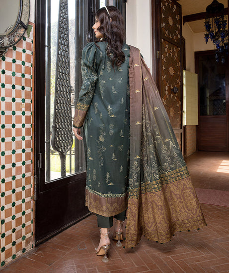 Sana &amp; Sara Print Lawn`22 D#13 D Green