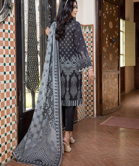 Sana & Sara Print Lawn`22 D#10 Black