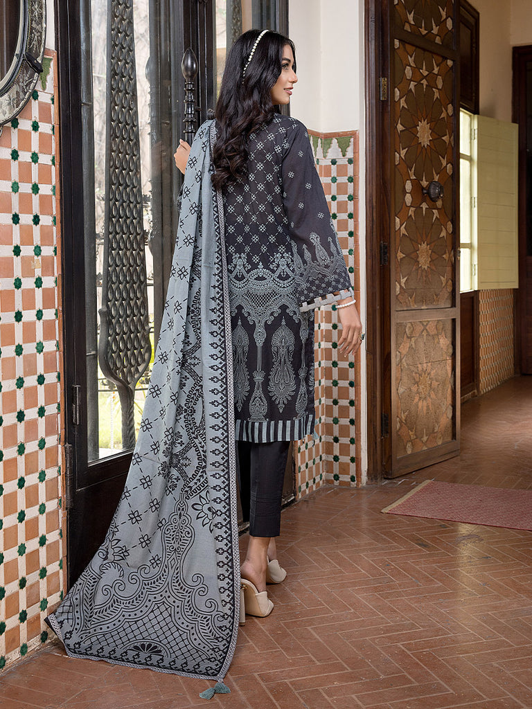 Sana & Sara Print Lawn`22 D#10 Black