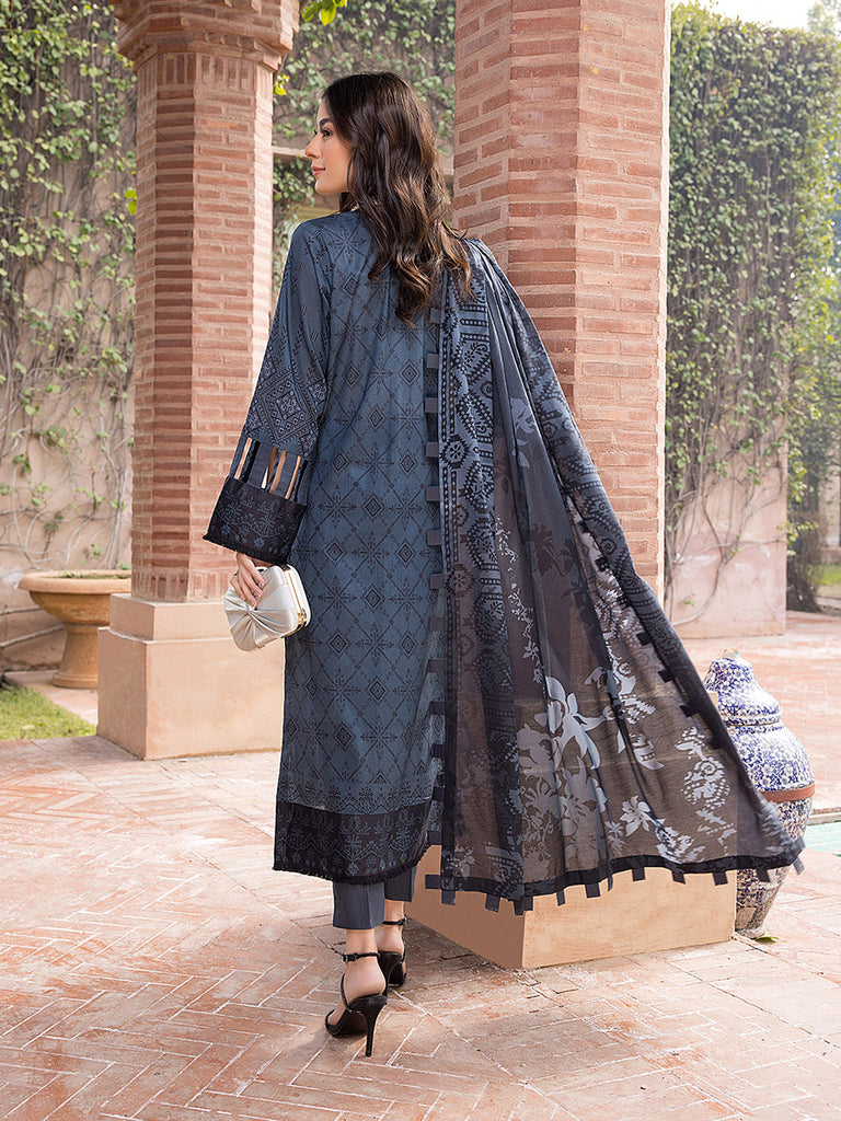 Sana &amp; Sara Print Lawn`22 D#23 Grey