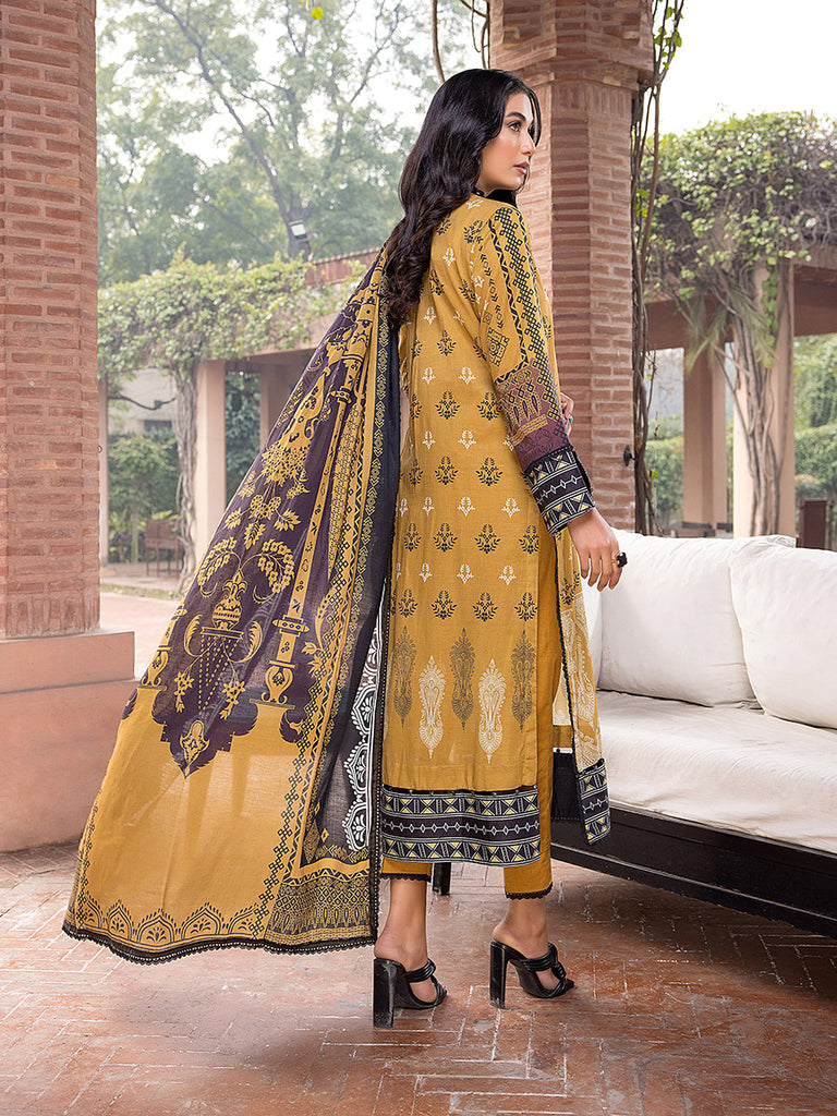 Sana &amp; Sara Print Lawn`22 D#11 G Brown