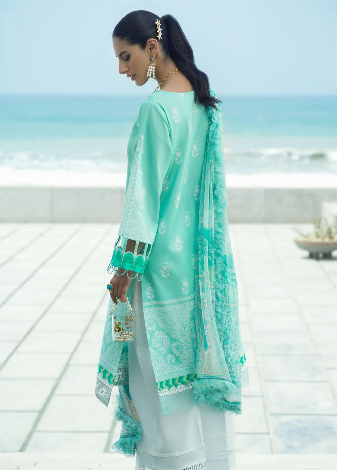 Seran By Dynasty Eid Edit'22 D#5 Seafoam Splendor
