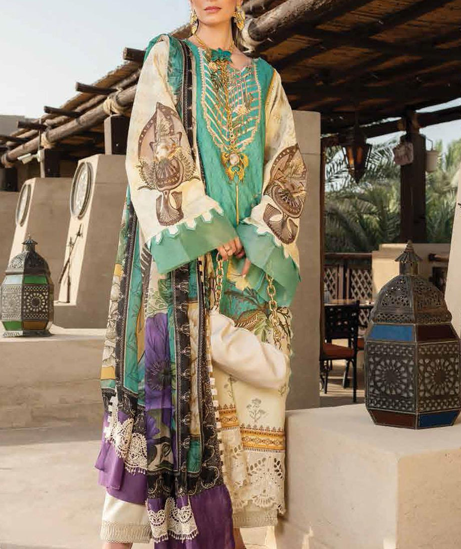 Shiza Hassan Luxury Lawn`21 D#10-A