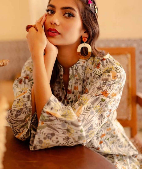 Gul Ahmed Print Lawn Shirt`24 SL#42009
