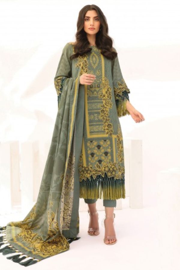 Al Karam S/S Lawn'21 SS # 1   V # 2 Sage Green