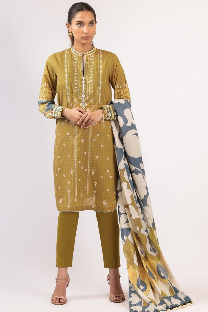 Al Karam Spring Summer`22 SS#07 Olive Green