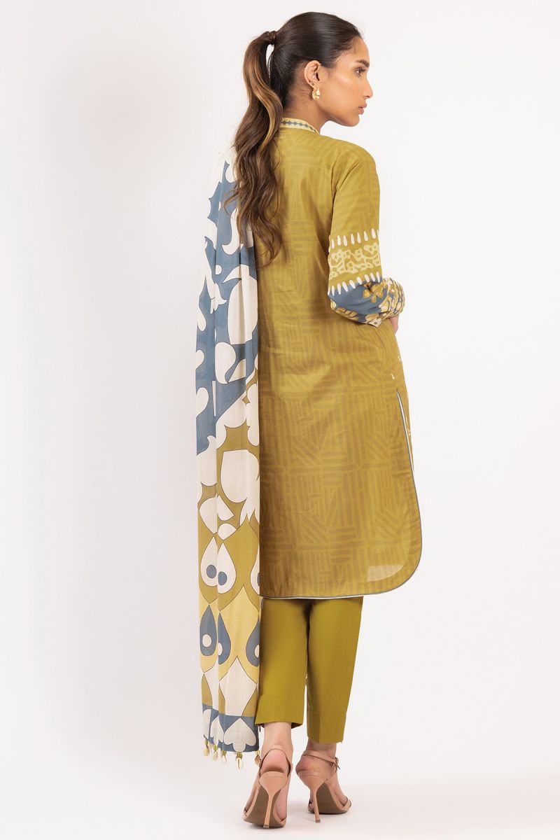 Al Karam Spring Summer`22 SS#07 Olive Green