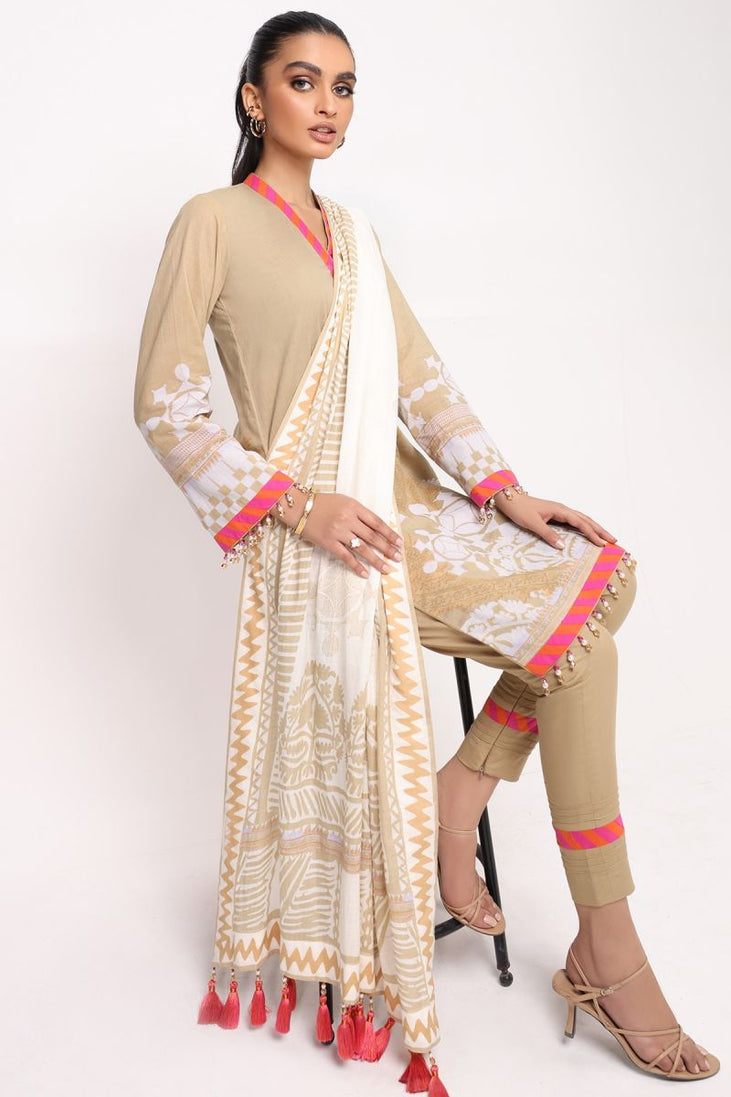 Al Karam Spring Summer`22 SS#14 Beige