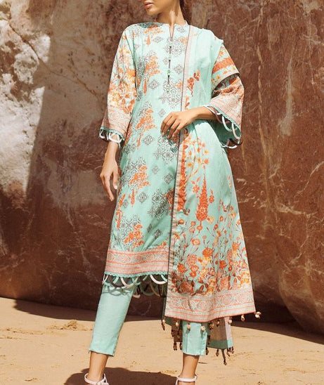 Al Karam S/S Lawn'21 SS # 14.1   V # 2 Sea Green