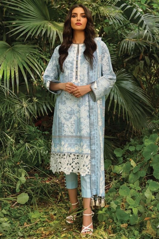 Al-Karam S/S Lawn`22 SS#16 Light Blue