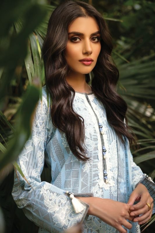 Al-Karam S/S Lawn`22 SS#16 Light Blue