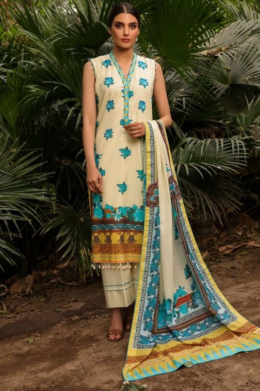Al-Karam S/S Lawn`22 SS#17 Cream