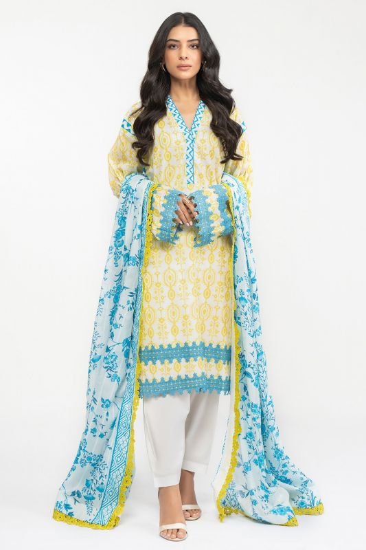 Al-Karam S/S Lawn`22 SS#2.1 Yellow