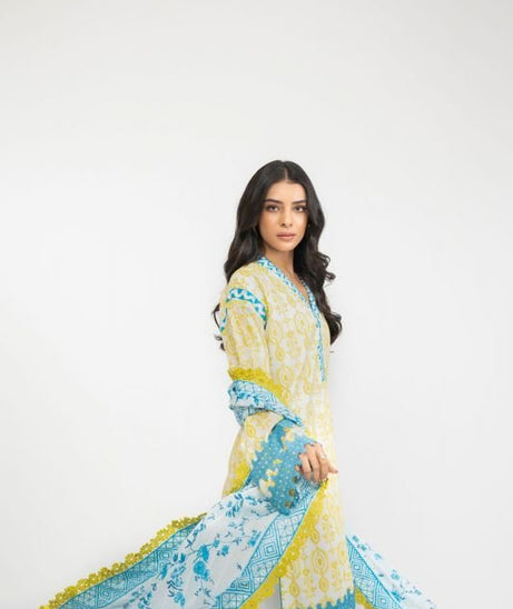 Al-Karam S/S Lawn`22 SS#2.1 Yellow