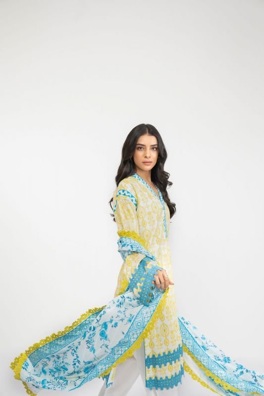 Al-Karam S/S Lawn`22 SS#2.1 Yellow