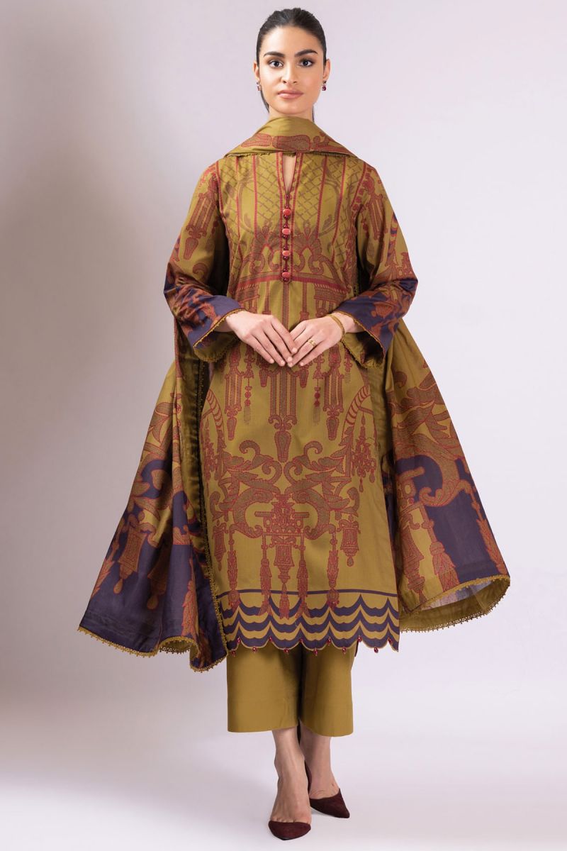 Al Karam Spring Summer`22 SS#22 Olive