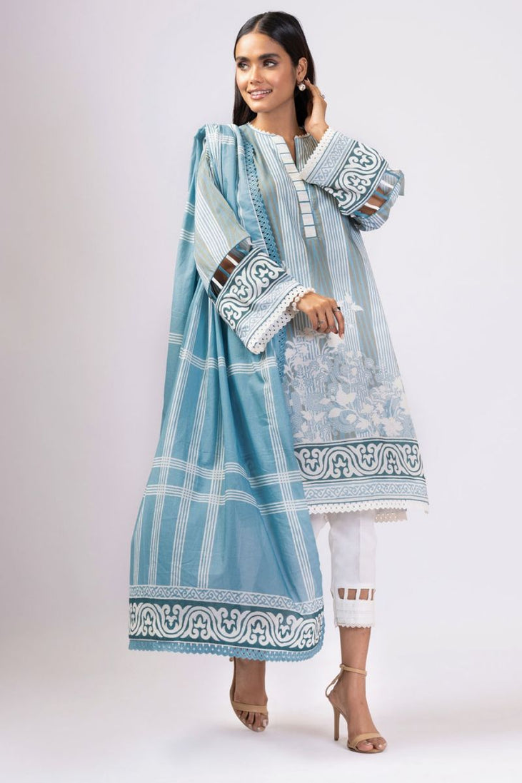 Al Karam Spring Summer`22 SS#23 Light Blue