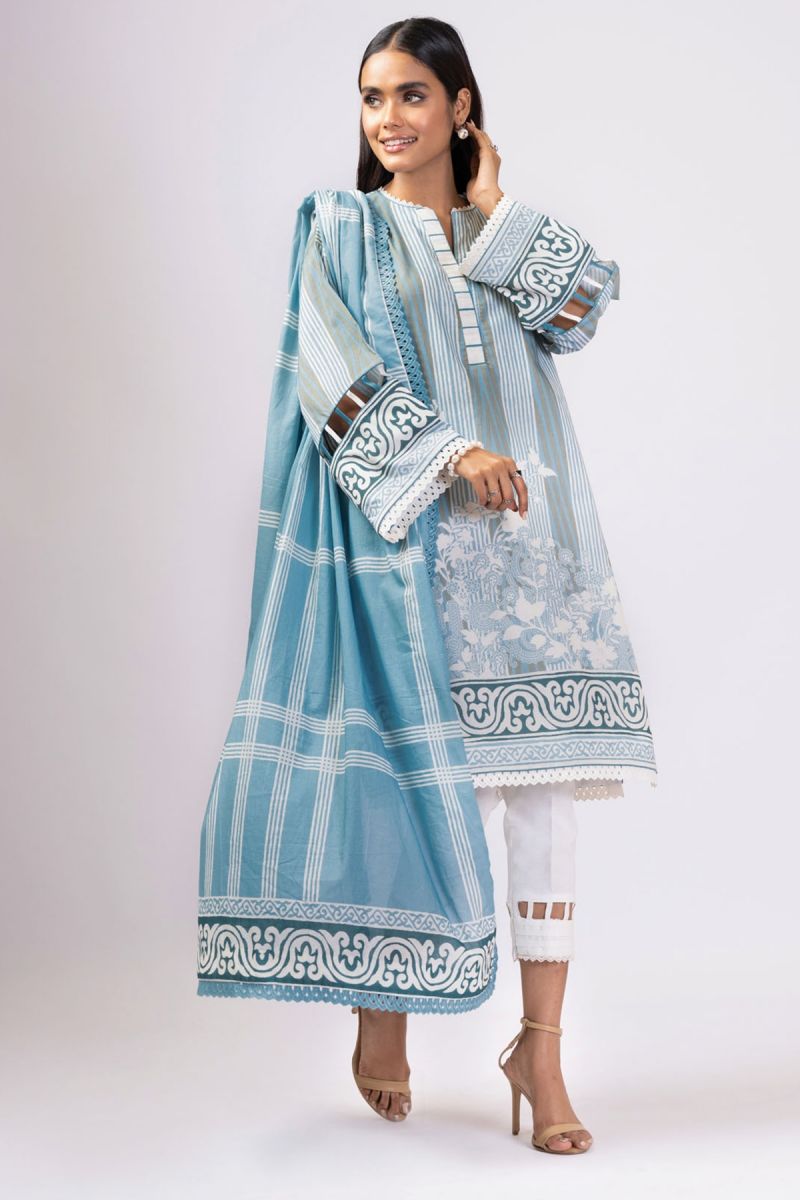 Al Karam Spring Summer`22 SS#23 Light Blue