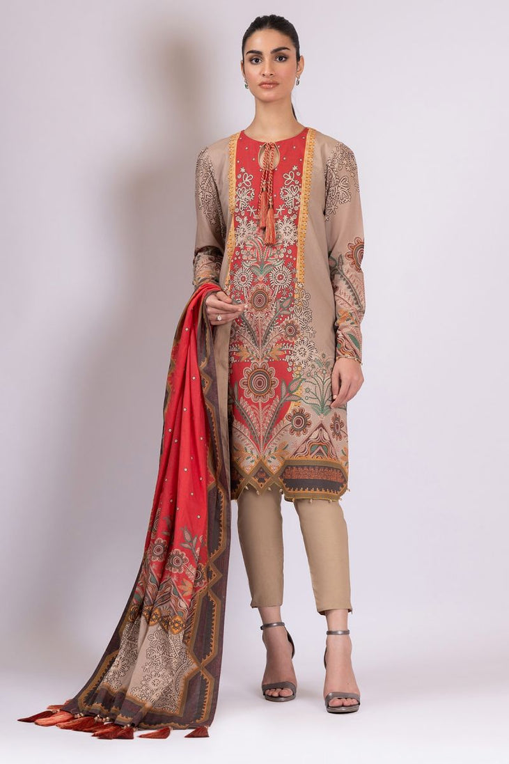 Al Karam Spring Summer`22 SS#27 Beige