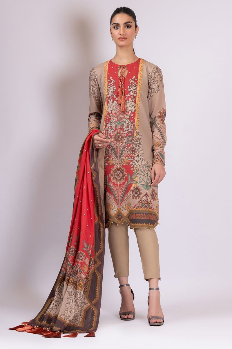 Al Karam Spring Summer`22 SS#27 Beige