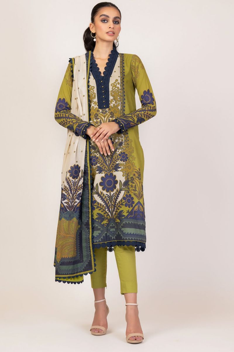 Al Karam Spring Summer`22 SS#27 Lime Green