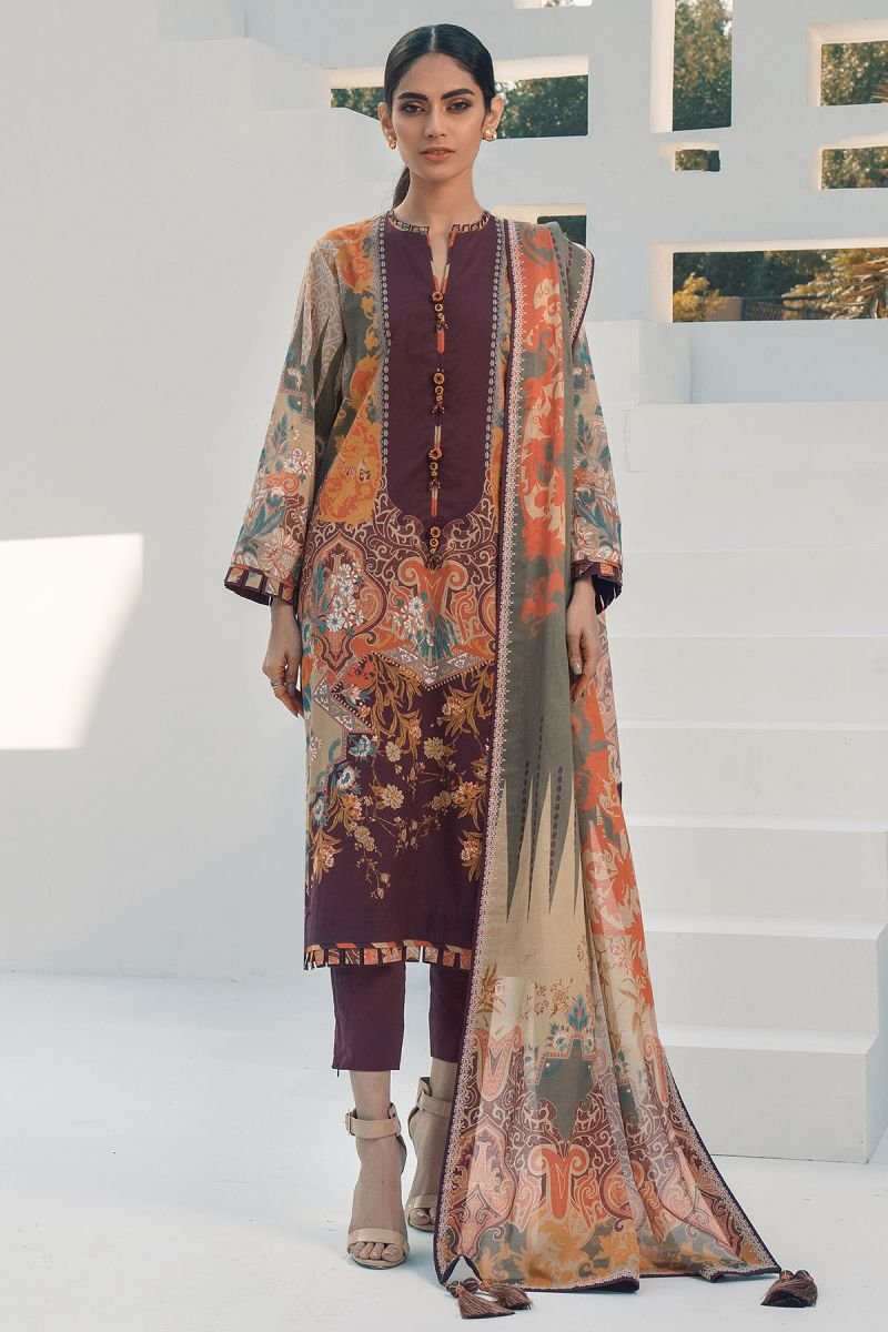 AL Karam S/S Lawn`21 SS#30 Maroon