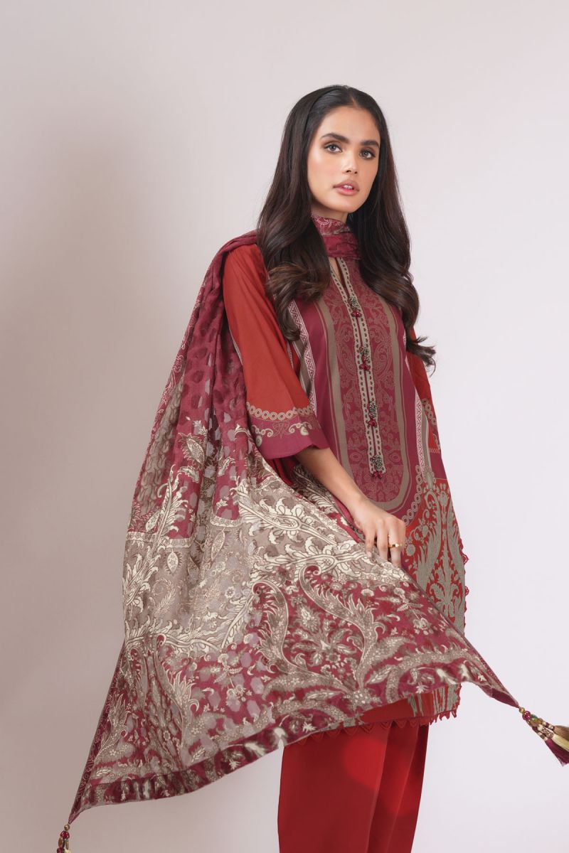 Al Karam Spring Summer`22 SS#30.1 Maroon