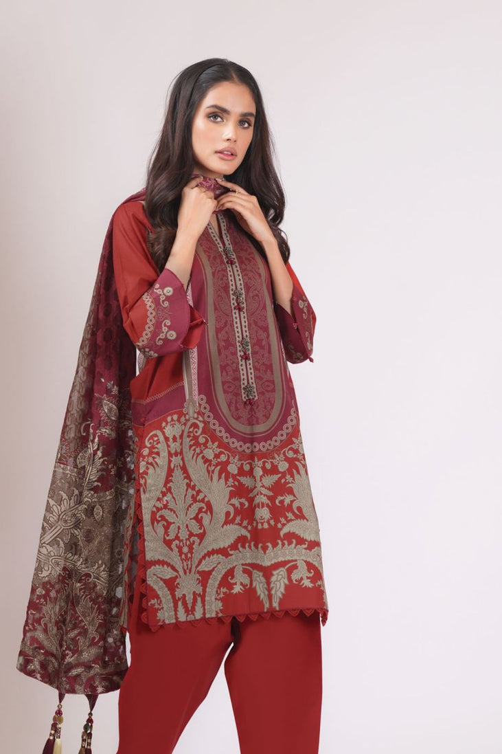 Al Karam Spring Summer`22 SS#30.1 Maroon