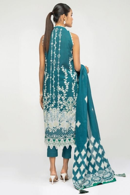 Al-Karam S/S Lawn`22 SS#32.1 Teal