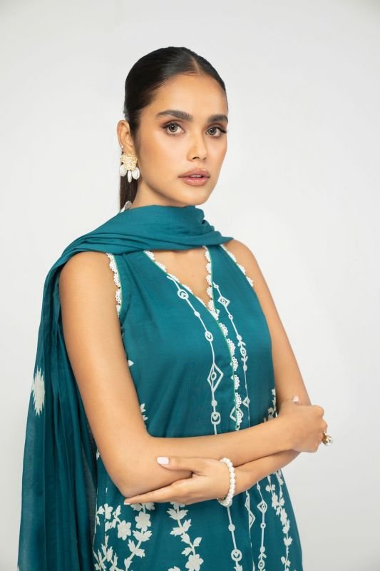 Al-Karam S/S Lawn`22 SS#32.1 Teal