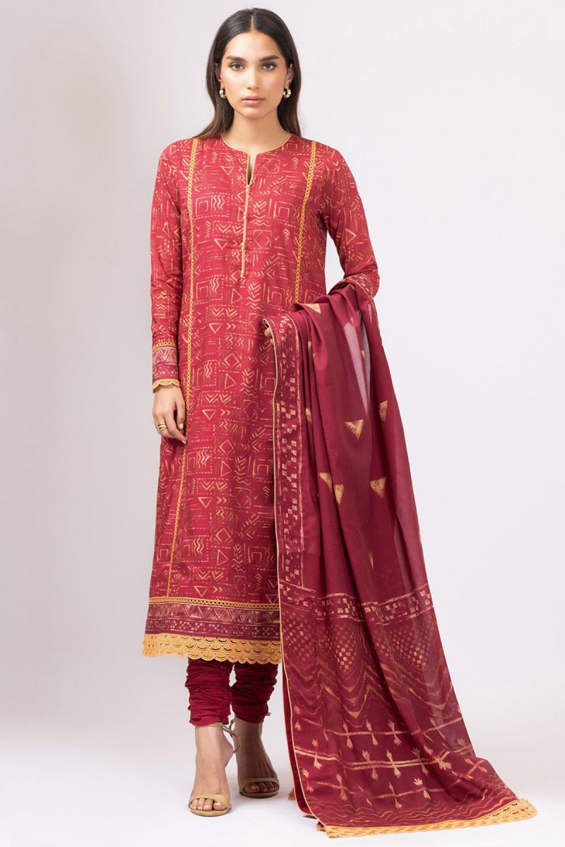 Al Karam Spring Summer`22 SS#36.1 Red