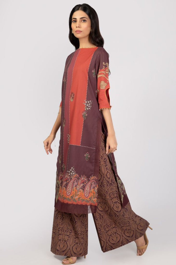 Al Karam Spring Summer`22 SS#42.1 Maroon