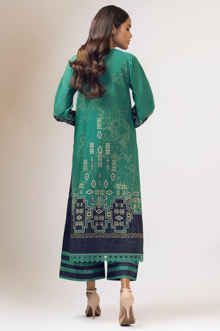 Al Karam Print SS Shirt`22 SS#57.1 Blue