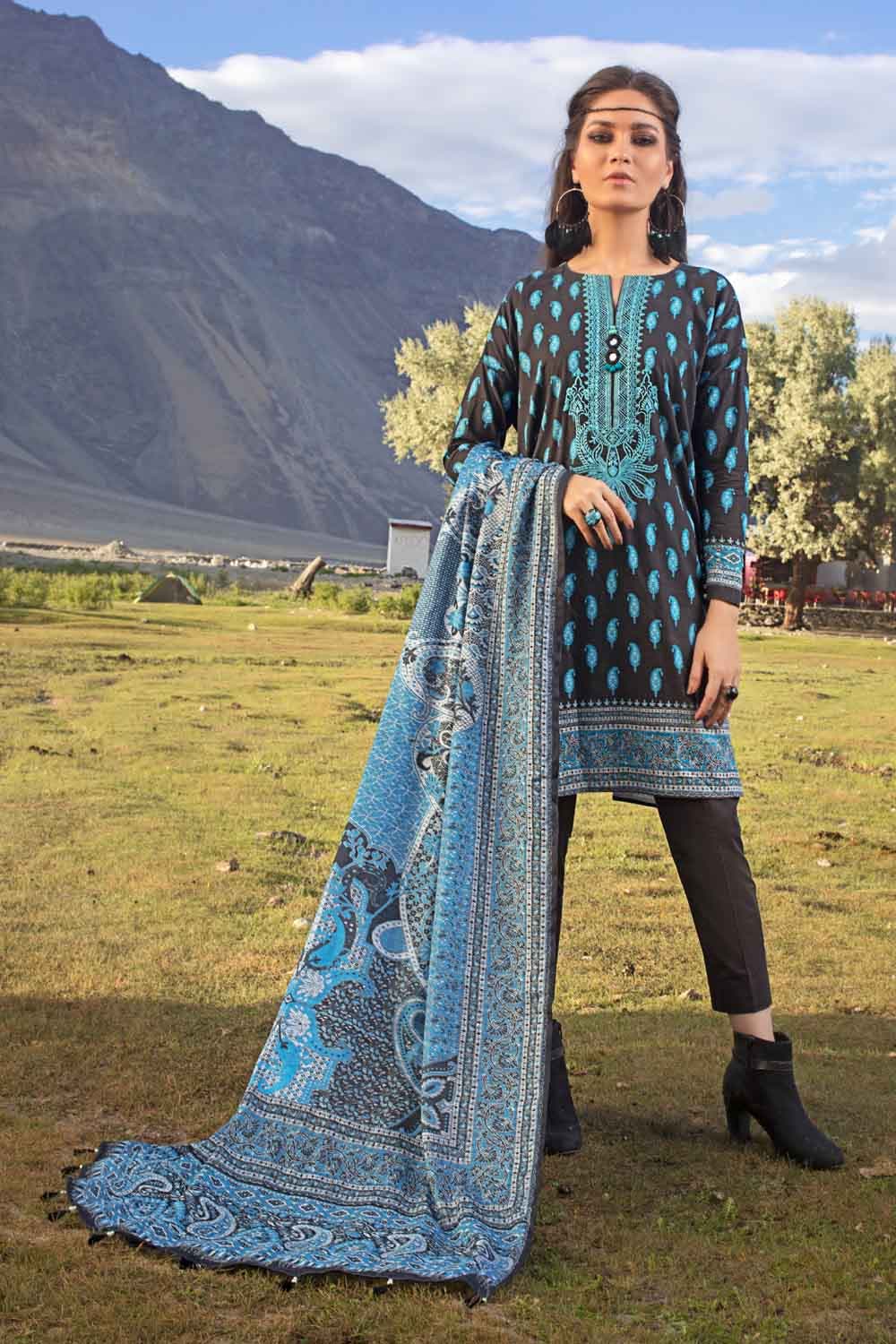 Gul Ahmed Winter Collection`21 PVS # 12013