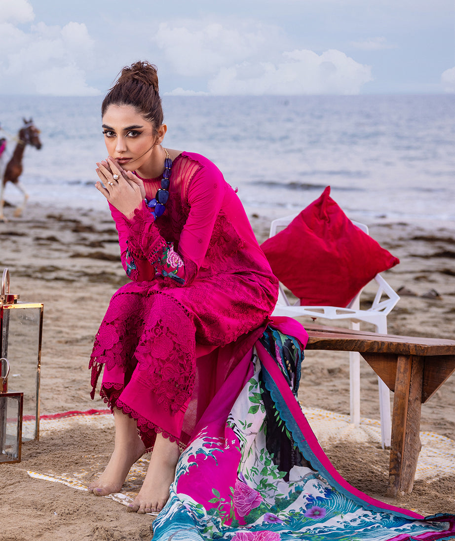 Saira Rizwan Luxury Lawn`24 (DAMASK)