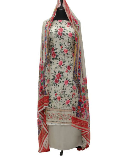 Viscose Print Chiffon Dupatta 3Pcs D#1-25