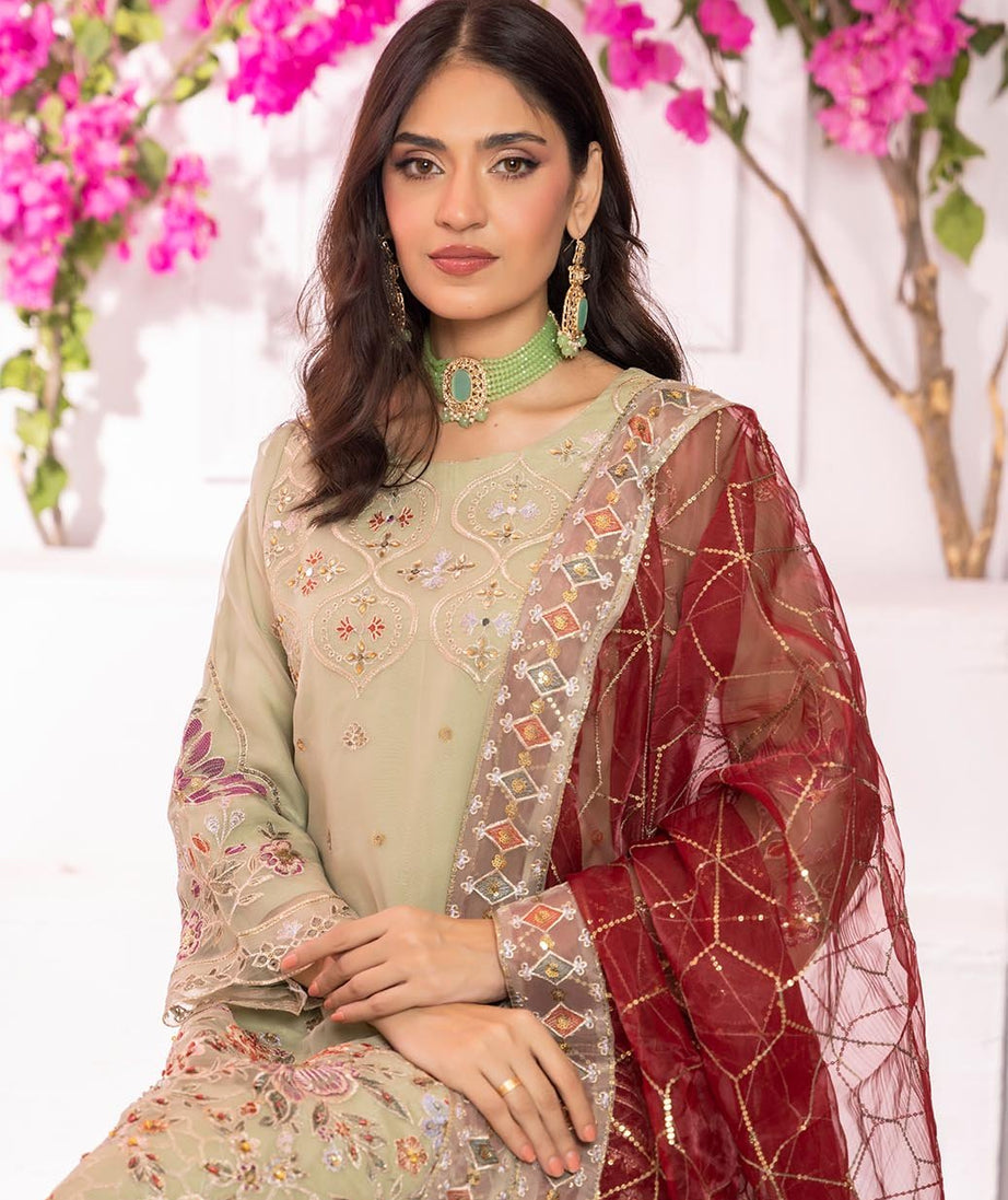 Mi Creation Serene L/Organza`25 D#1 (Green)