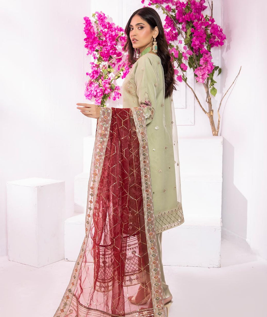 Mi Creation Serene L/Organza`25 D#1 (Green)