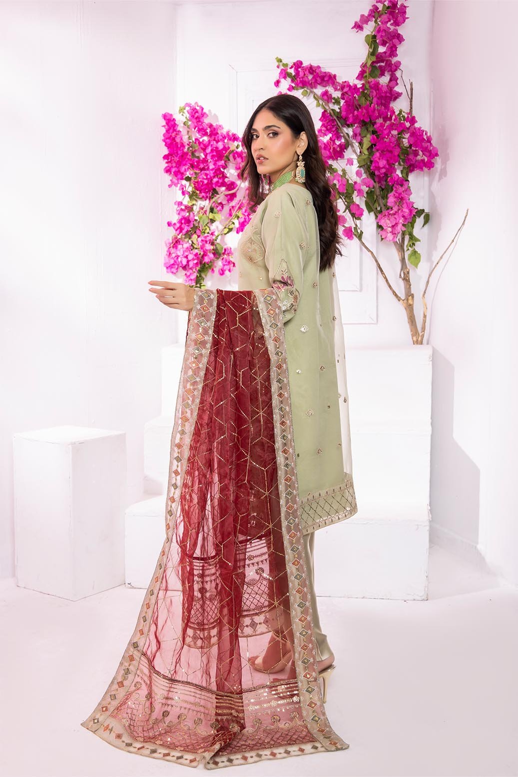 Mi Creation Serene L/Organza`25 D#1 (Green)