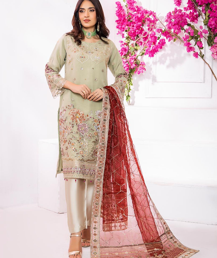 Mi Creation Serene L/Organza`25 D#1 (Green)
