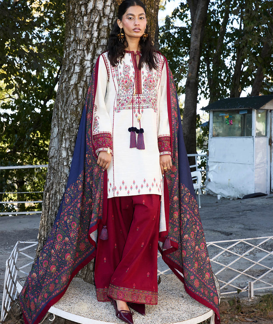Jugnu By Hussain Rehar Autumn Winter`24 (Rouge)