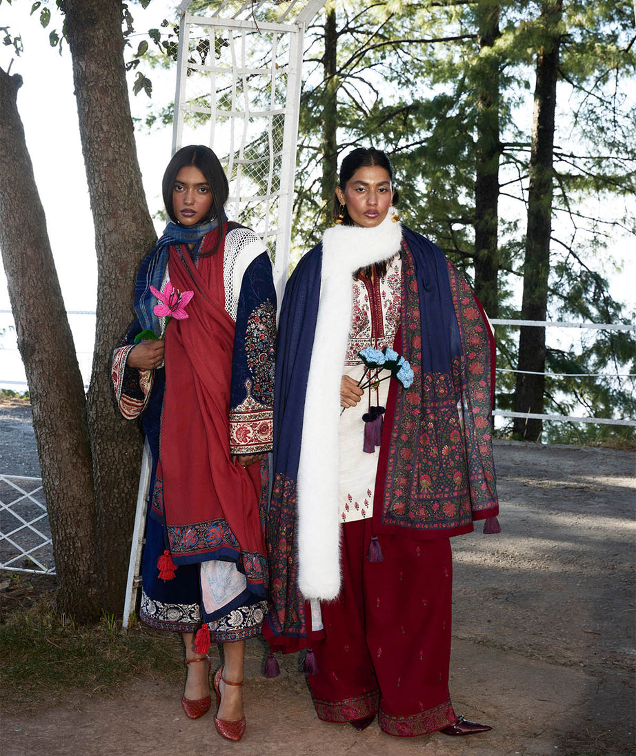 Jugnu By Hussain Rehar Autumn Winter`24 (Rouge)