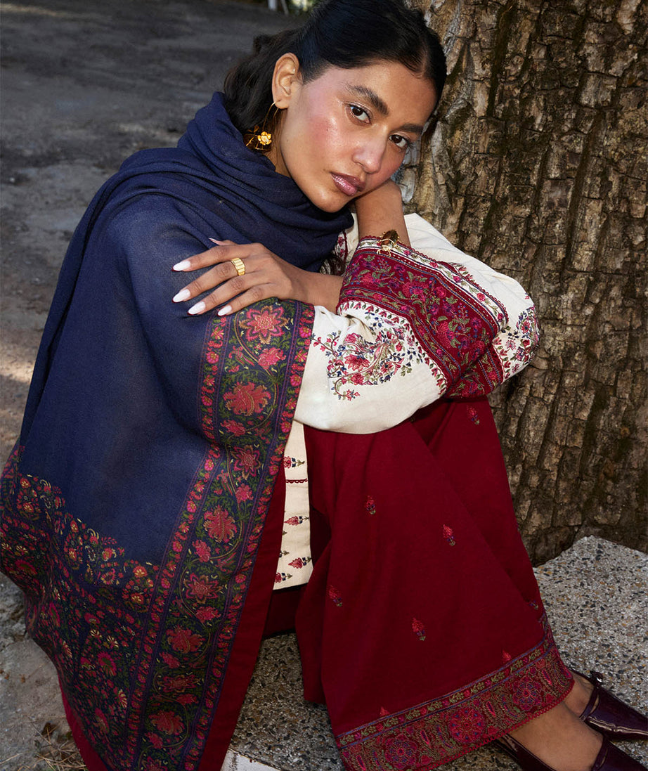 Jugnu By Hussain Rehar Autumn Winter`24 (Rouge)