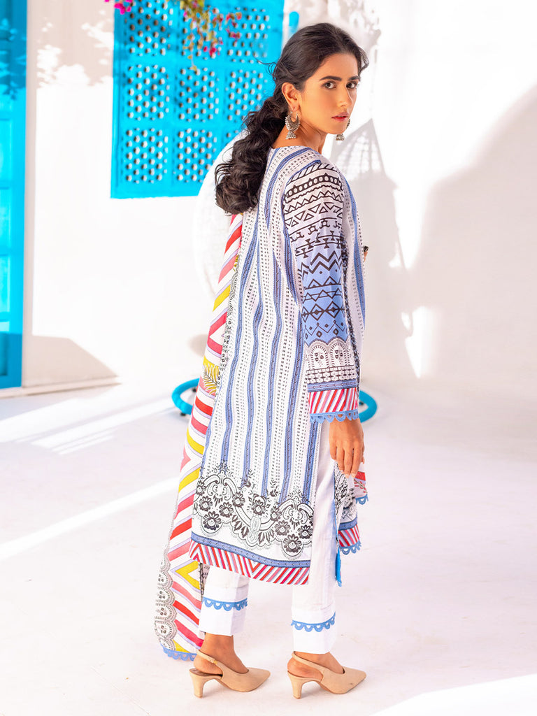 Salitex Zeva Print Lawn`22 D#138 Ash Grey