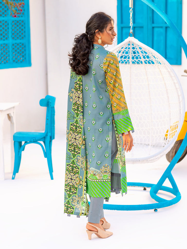Salitex Zeva Print Lawn`22 D#145 G Grey
