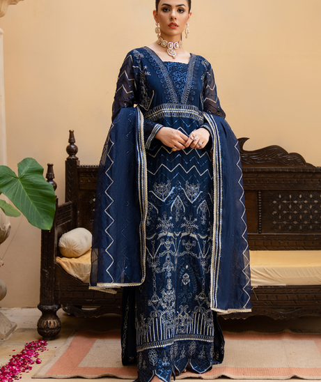 Zylish Zuha Andaaz-E-Jahan'23 D#03 (Sapphire Blue)